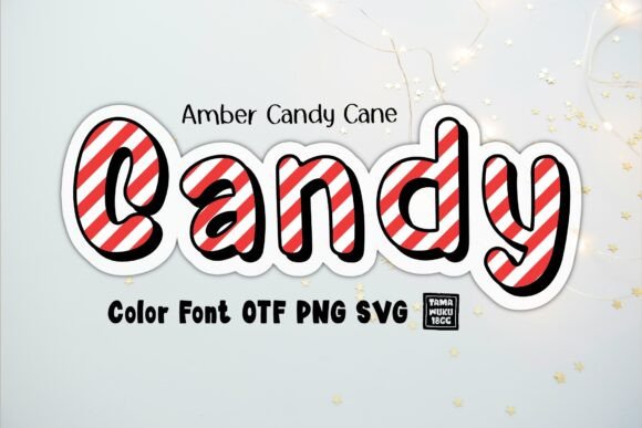 Amber Candy Cane: A Festive Font for Holiday Designs