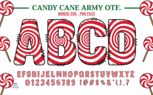 Candy Cane Army: A Festive Typeface for Holiday Designs