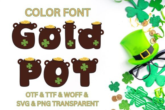 Gold Pot: A Color Font for Vibrant St. Patrick’s Day Projects