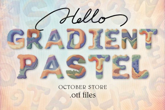 Introducing Gradient Pastel: A Calming Creative Typeface