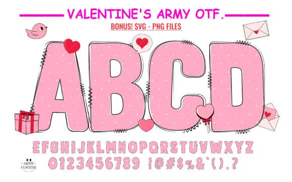 Love Valentine's Army Dot: A Font with Heartfelt Character