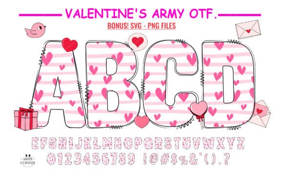 Love Valentine's Army Stripe: A Font That Wears Its Heart on Its Sleeve