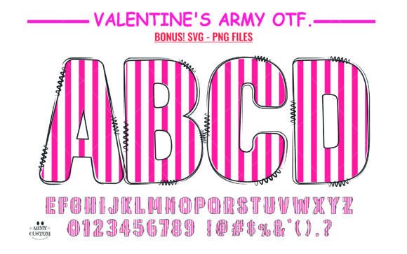 Love Valentine's Stripe: A Font That Tells a Tale of Love