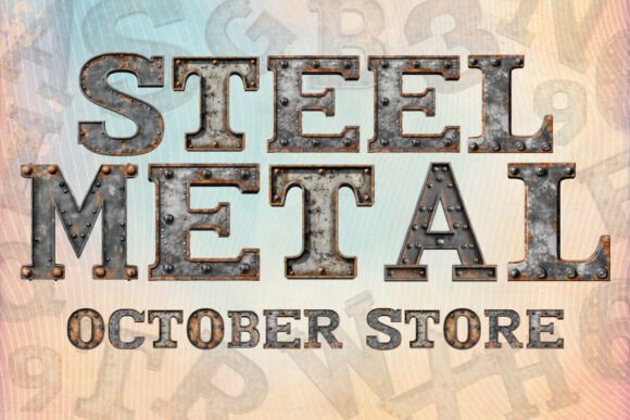 Steel Metal: A Bold Decorative Font for Industrial Design
