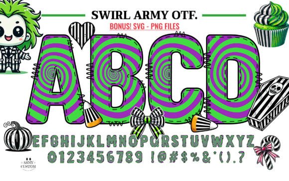 Swirl Army: A Creative Font for Bold Projects