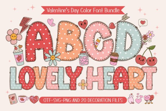Valentine's Lovely Heart: A Playful Font for Romantic Projects